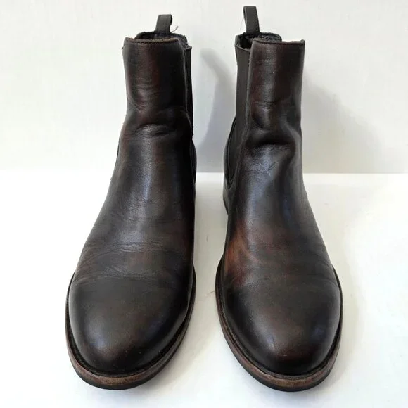 Thursday Boot Co Womens 9 Brown Duchess Chelsea Black Coffee Patina Boho Western - Picture 3 of 12
